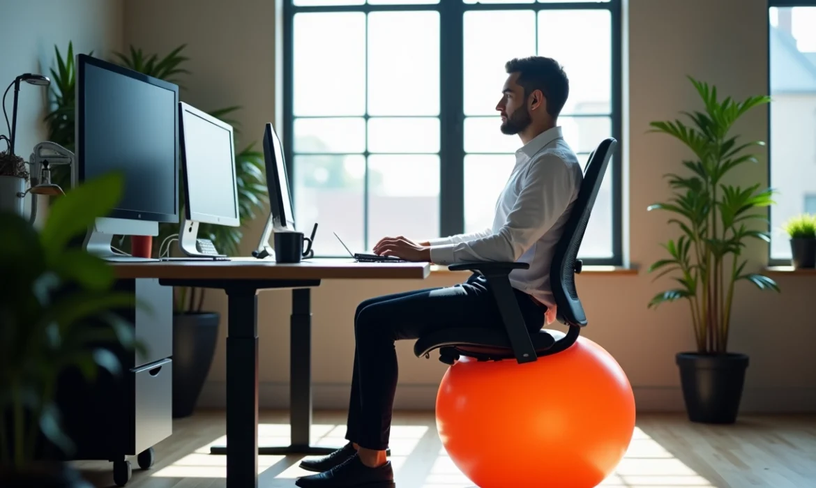 Comment un ballon gonflable peut améliorer votre posture au travail